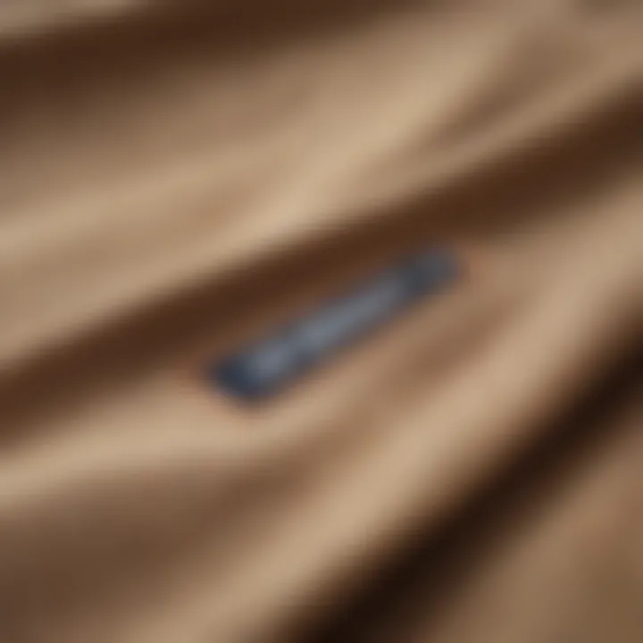 Close-up of Dickies straight fit fabric texture showcasing durability