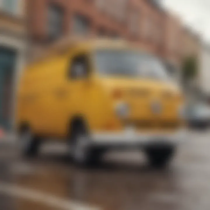 A stylish pair of mustard colored Vans on a skateboard