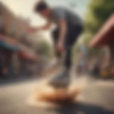 Skater performing tricks while wearing Dunks shoes