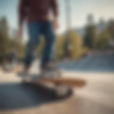 A group of skateboarders wearing Grizzly Griptape apparel at a skate park