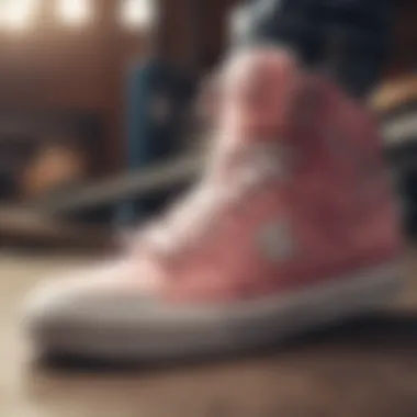 Grip Innovation in DC Shoes A close-up of the sole of a high top DC shoe highlighting its grip