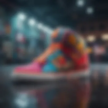 Vibrant Design of High Top DC Shoes High top DC shoes showcasing vibrant colors and design