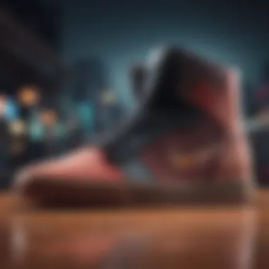 Unique Design Attributes of Nike Supra Shoes Detailed close-up of Nike Supra shoe showcasing its unique design attributes