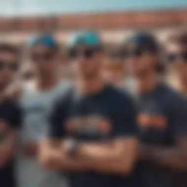 Group of skateboarders showcasing diverse styles with Pit Viper sunglasses