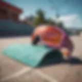 Vibrant Pit Viper sunglasses on a skating ramp