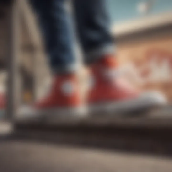 A collection of various Chuck Taylor Lugged High Top colorways displayed on a skate ramp.