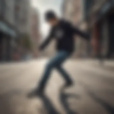 Skateboarder wearing the Converse Spider Web Slip-On in action