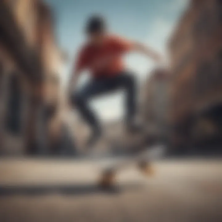 Dynamic action shot of a skateboarder performing tricks on a Zero skateboard