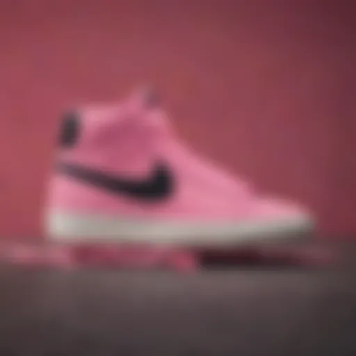 Nike Blazers showcasing pink and black colorway