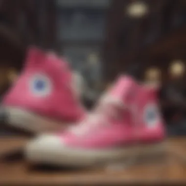 Historical advertisement showcasing the evolution of Converse footwear