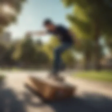 Skateboarders utilizing the Uline box in a park setting