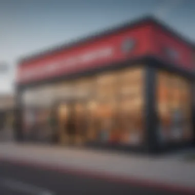 Exterior view of Vans Outlet Kenosha showcasing its vibrant signage.