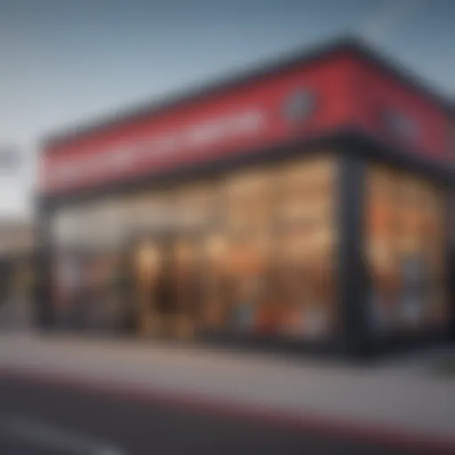 Exterior view of Vans Outlet Kenosha showcasing its vibrant signage.