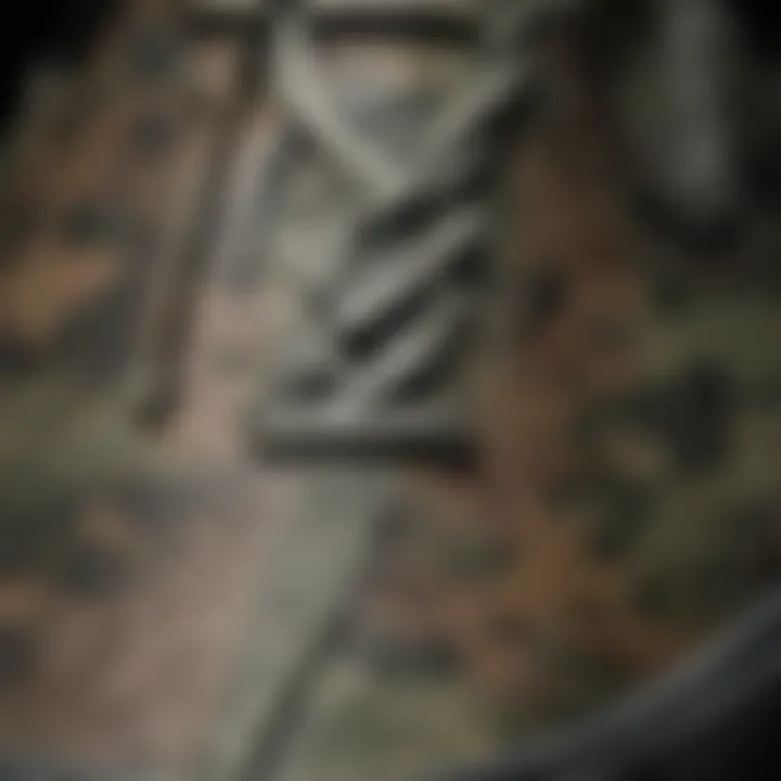 Close-up detail of camouflage texture on Vans footwear