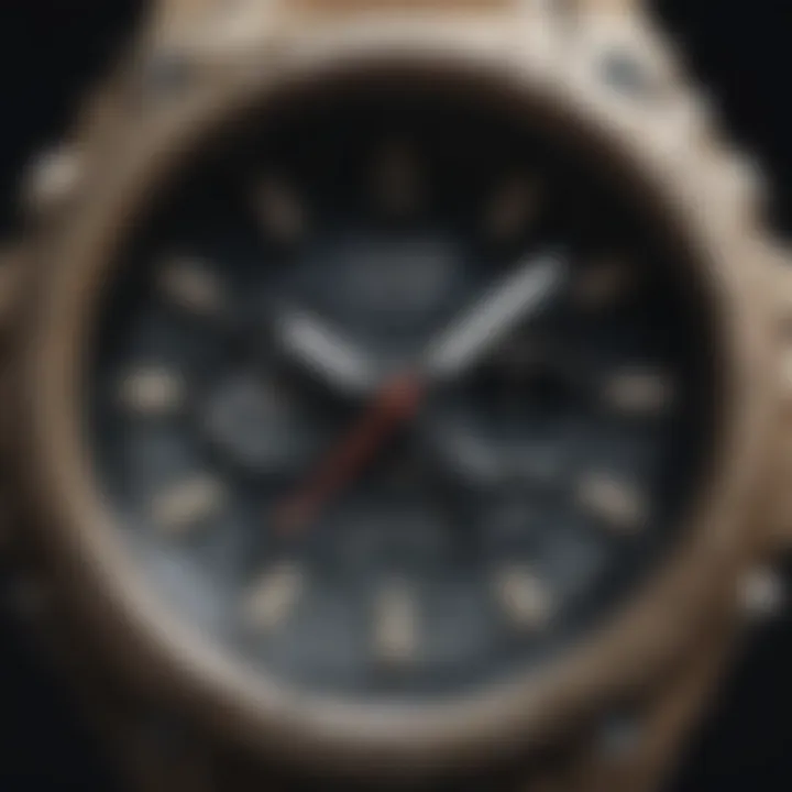 Close-up of a G Shock watch showcasing its rugged design