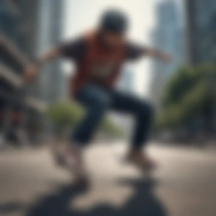 Skateboarder wearing a G Shock watch during a trick