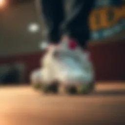 White Heelys shoes showcasing unique design