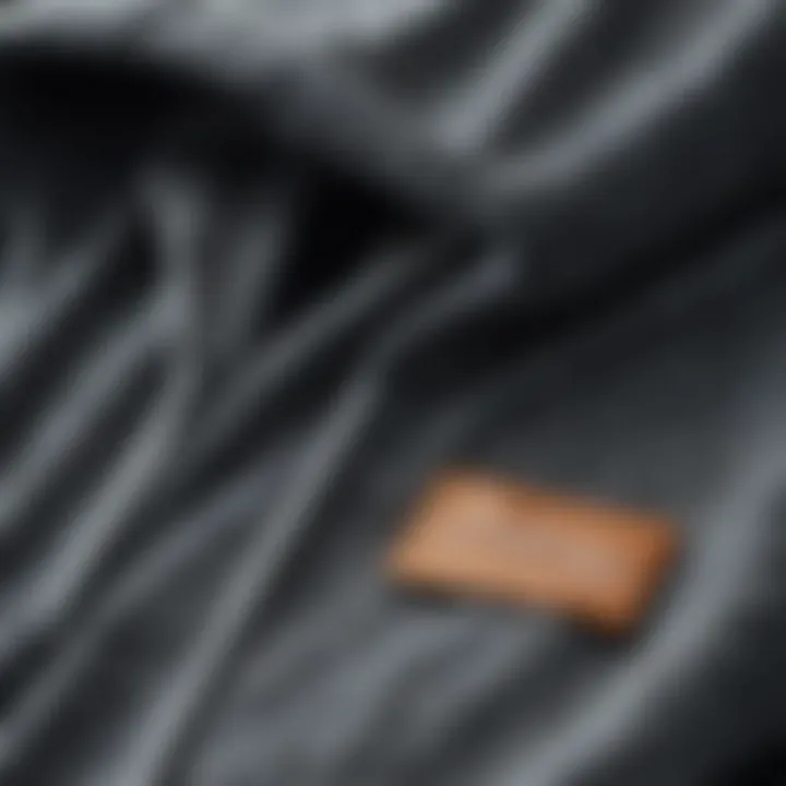 A close-up of the Champion hoodie fabric showcasing its texture and durability.