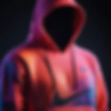 Close-up of the neon Nike hoodie showcasing its vibrant colors and texture