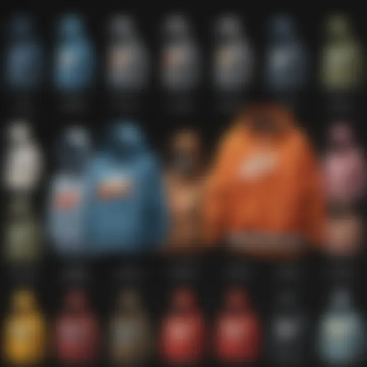 Historical evolution of Nike hoodies displayed in a collage format