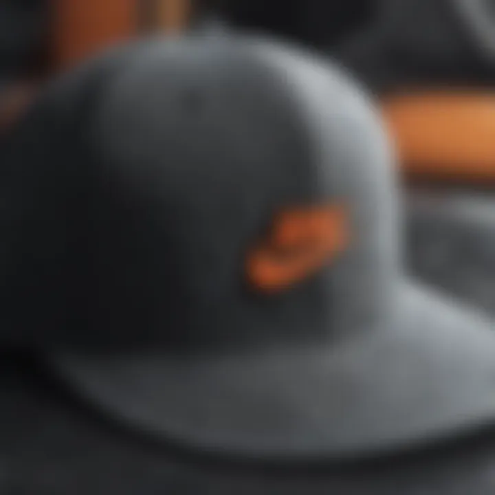 Detail of the Nike SB Performance Trucker Hat showcasing its unique fabric texture and ventilation features.