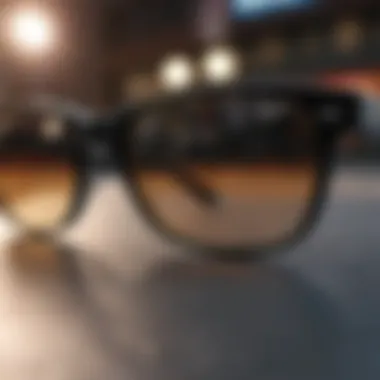 Close-up of the advanced lens technology in the Ray-Ban New Wayfarer XL