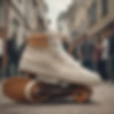 Group of skateboarders showcasing their unique styles with Reebok shoes.