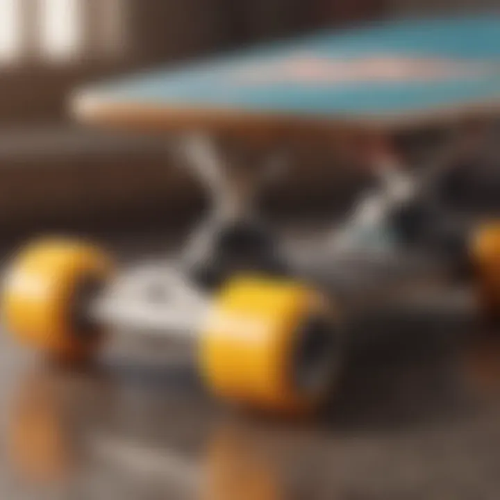 Close-up of skateboard equipment