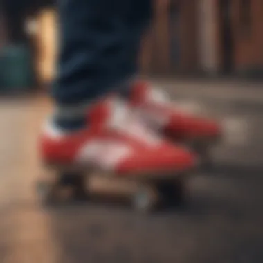 Classic Adidas Samba sneakers on a skateboard