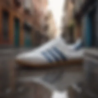 Adidas Samba sneakers displayed in a stylish urban environment