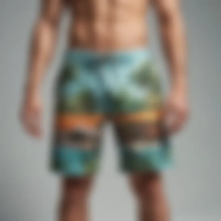 Eco-friendly materials showcased in board shorts