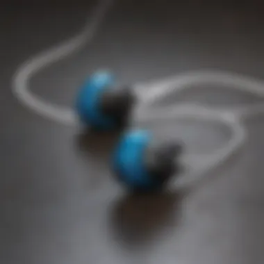 Durable earbuds showcasing sweat resistance and rugged design.