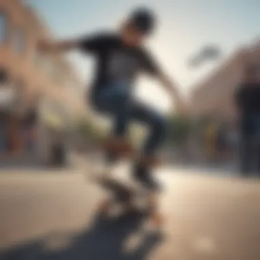 Innovative skateboarding techniques being taught