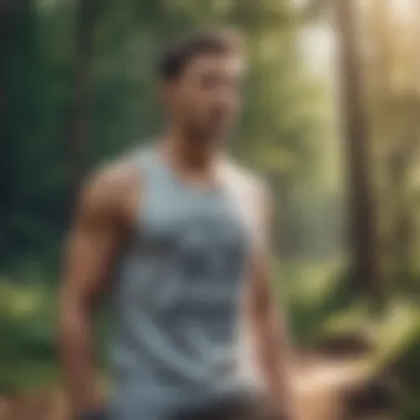 Outdoor enthusiasts in tank tops enjoying nature