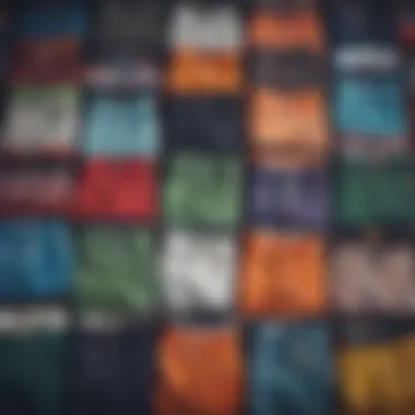 Diverse Styles of Nike Skate Shorts Various styles of Nike skate shorts laid out for comparison