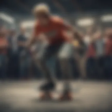 Influential Figures in Aggressive Skating Legendary figures in aggressive skating during a competition
