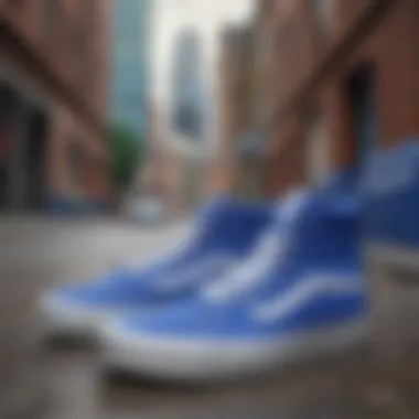 Vans Ultramarine Hi MTE displayed in an urban setting highlighting its style